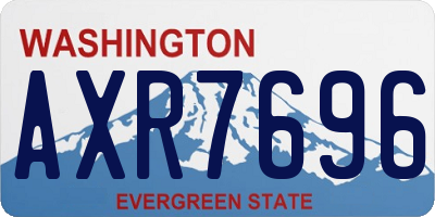WA license plate AXR7696