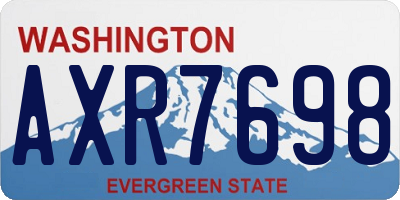 WA license plate AXR7698