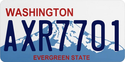 WA license plate AXR7701