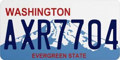 WA license plate AXR7704
