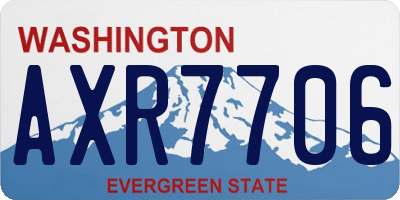 WA license plate AXR7706