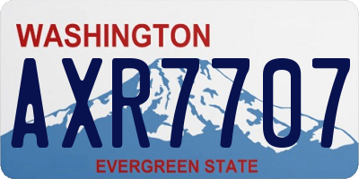 WA license plate AXR7707