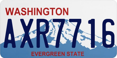 WA license plate AXR7716