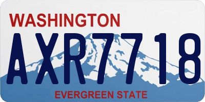 WA license plate AXR7718