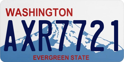 WA license plate AXR7721