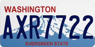 WA license plate AXR7722