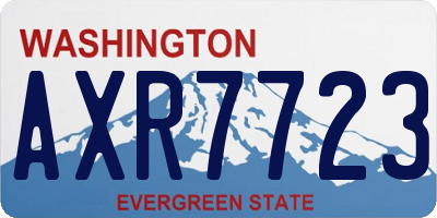 WA license plate AXR7723