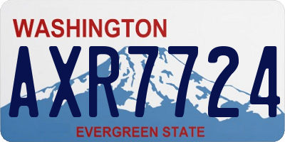WA license plate AXR7724