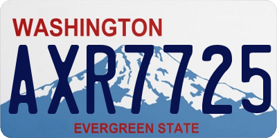 WA license plate AXR7725