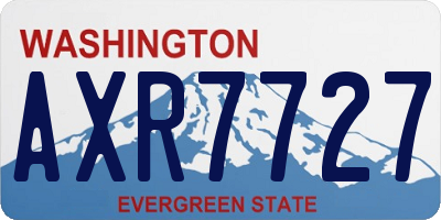 WA license plate AXR7727