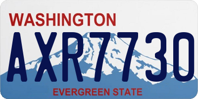 WA license plate AXR7730