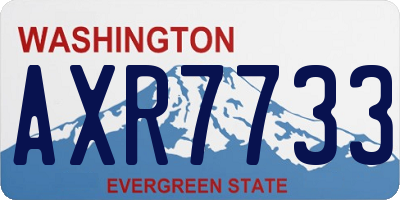 WA license plate AXR7733