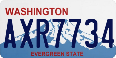 WA license plate AXR7734