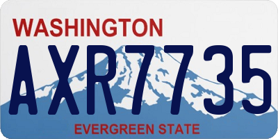 WA license plate AXR7735