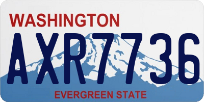 WA license plate AXR7736