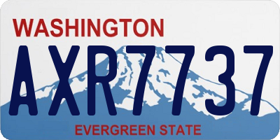 WA license plate AXR7737