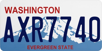 WA license plate AXR7740