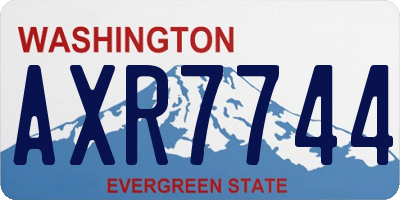 WA license plate AXR7744