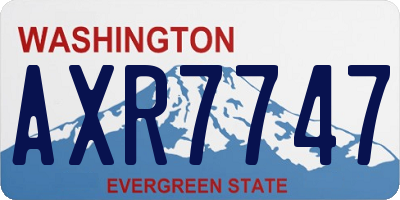 WA license plate AXR7747