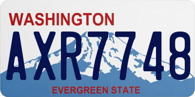 WA license plate AXR7748