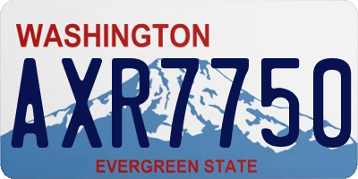 WA license plate AXR7750