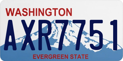 WA license plate AXR7751