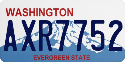 WA license plate AXR7752