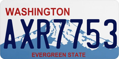 WA license plate AXR7753