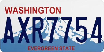 WA license plate AXR7754