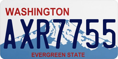 WA license plate AXR7755