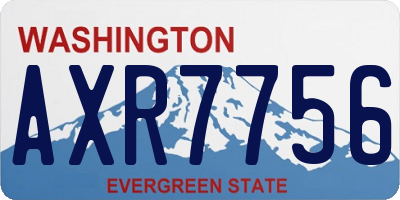 WA license plate AXR7756