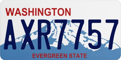 WA license plate AXR7757