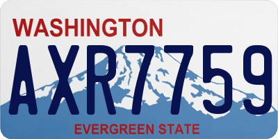 WA license plate AXR7759