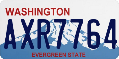 WA license plate AXR7764