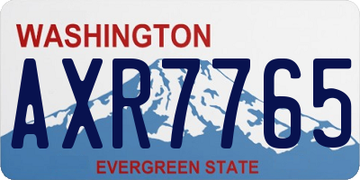 WA license plate AXR7765
