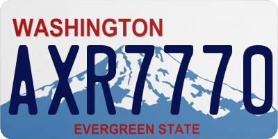 WA license plate AXR7770