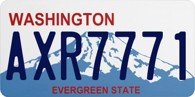 WA license plate AXR7771
