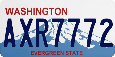 WA license plate AXR7772