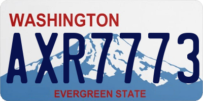 WA license plate AXR7773