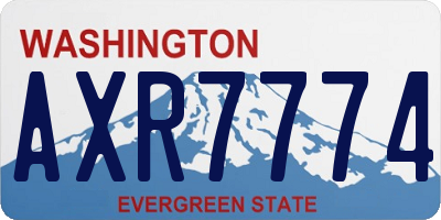WA license plate AXR7774