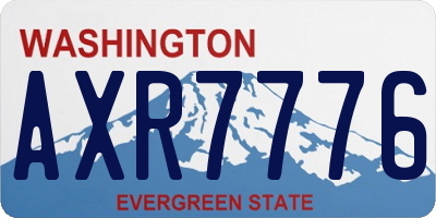 WA license plate AXR7776