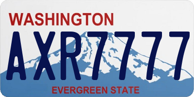 WA license plate AXR7777