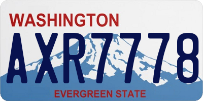 WA license plate AXR7778