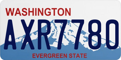 WA license plate AXR7780