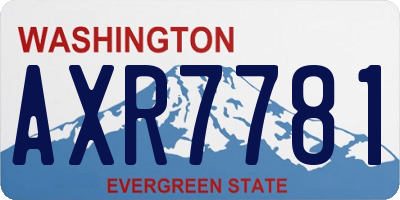 WA license plate AXR7781