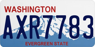 WA license plate AXR7783