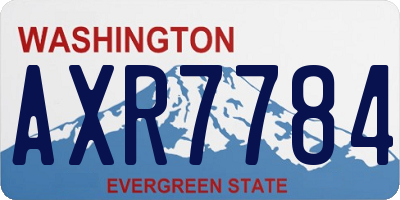 WA license plate AXR7784