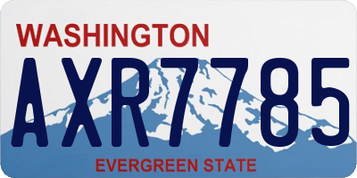 WA license plate AXR7785