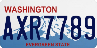 WA license plate AXR7789