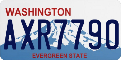 WA license plate AXR7790